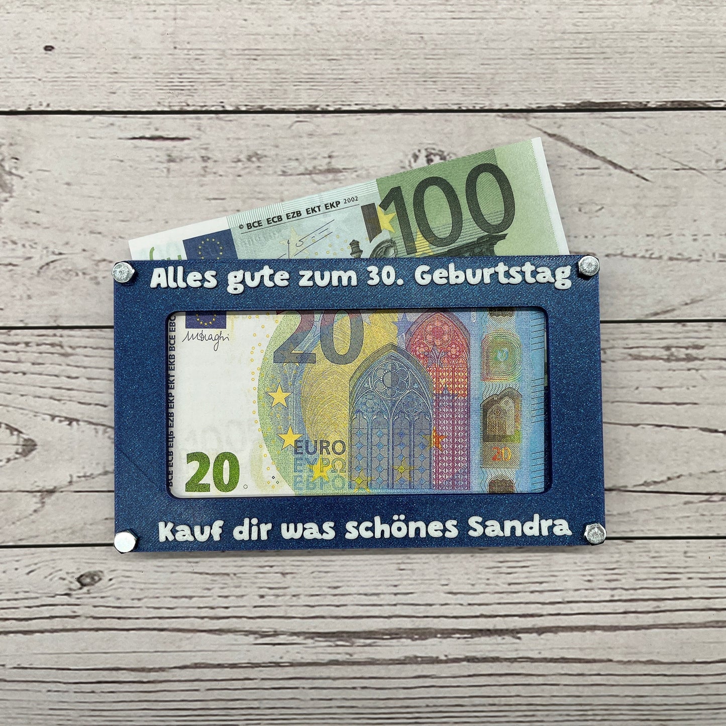 Geschenkkarte mit Geldfenster