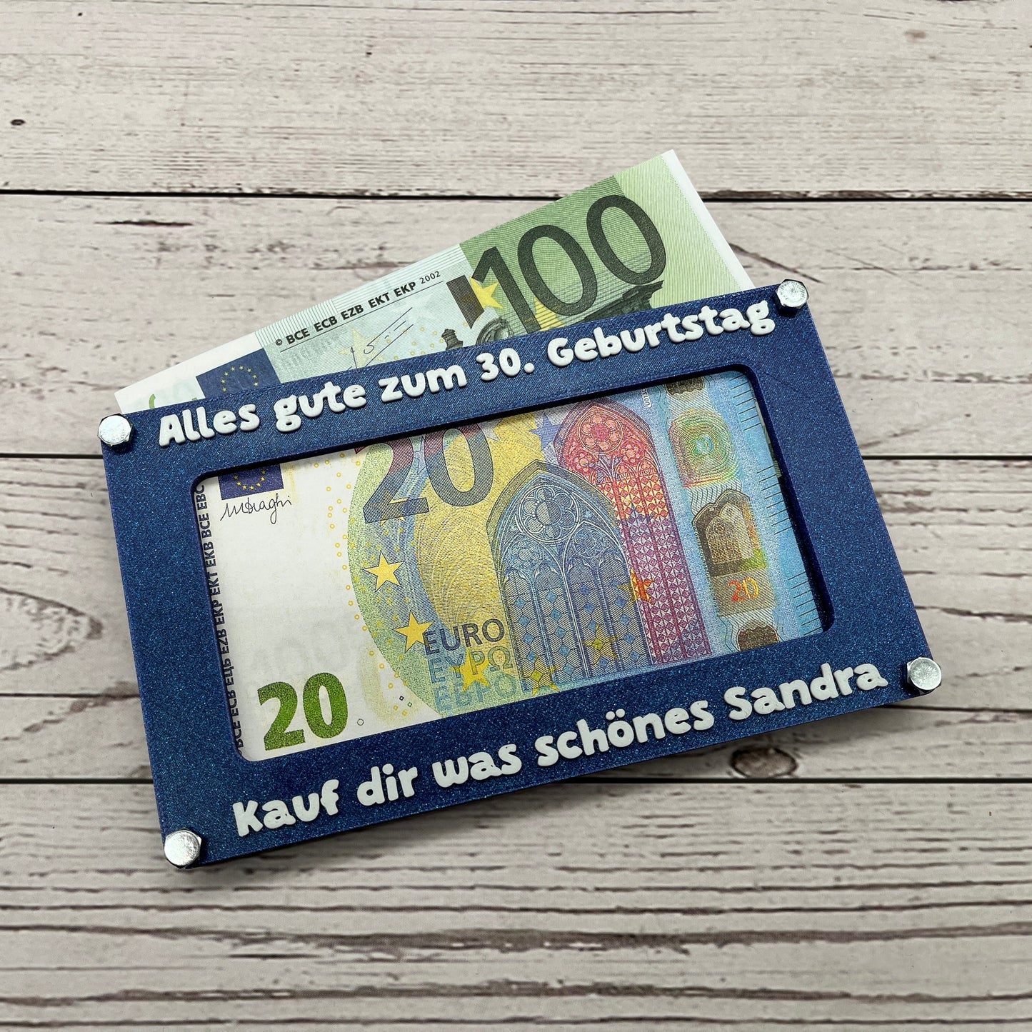Geschenkkarte mit Geldfenster
