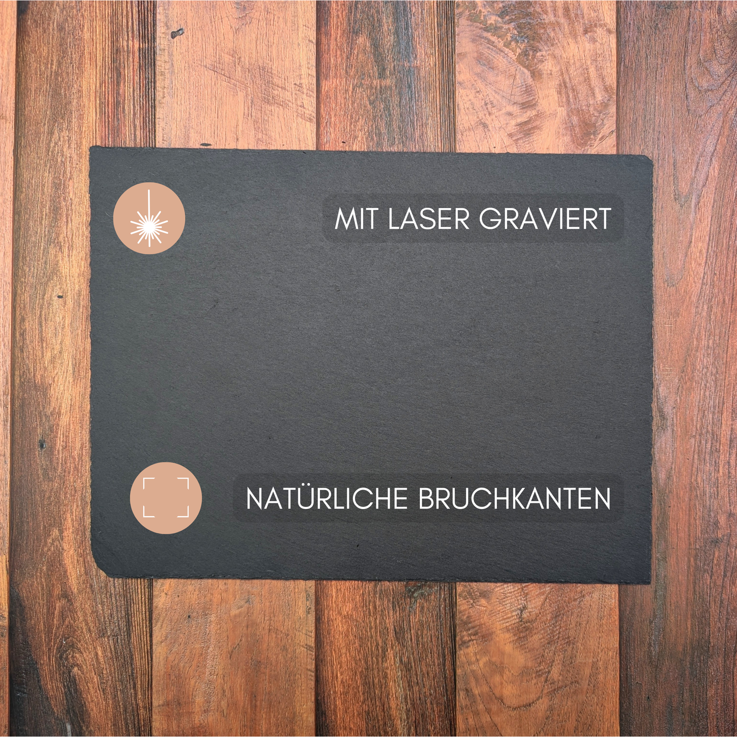 Personalisierte Servierplatte aus Schiefer - Familie