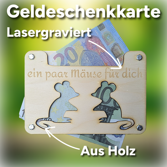 Geldgeschenk "ein paar Mäuse für dich"