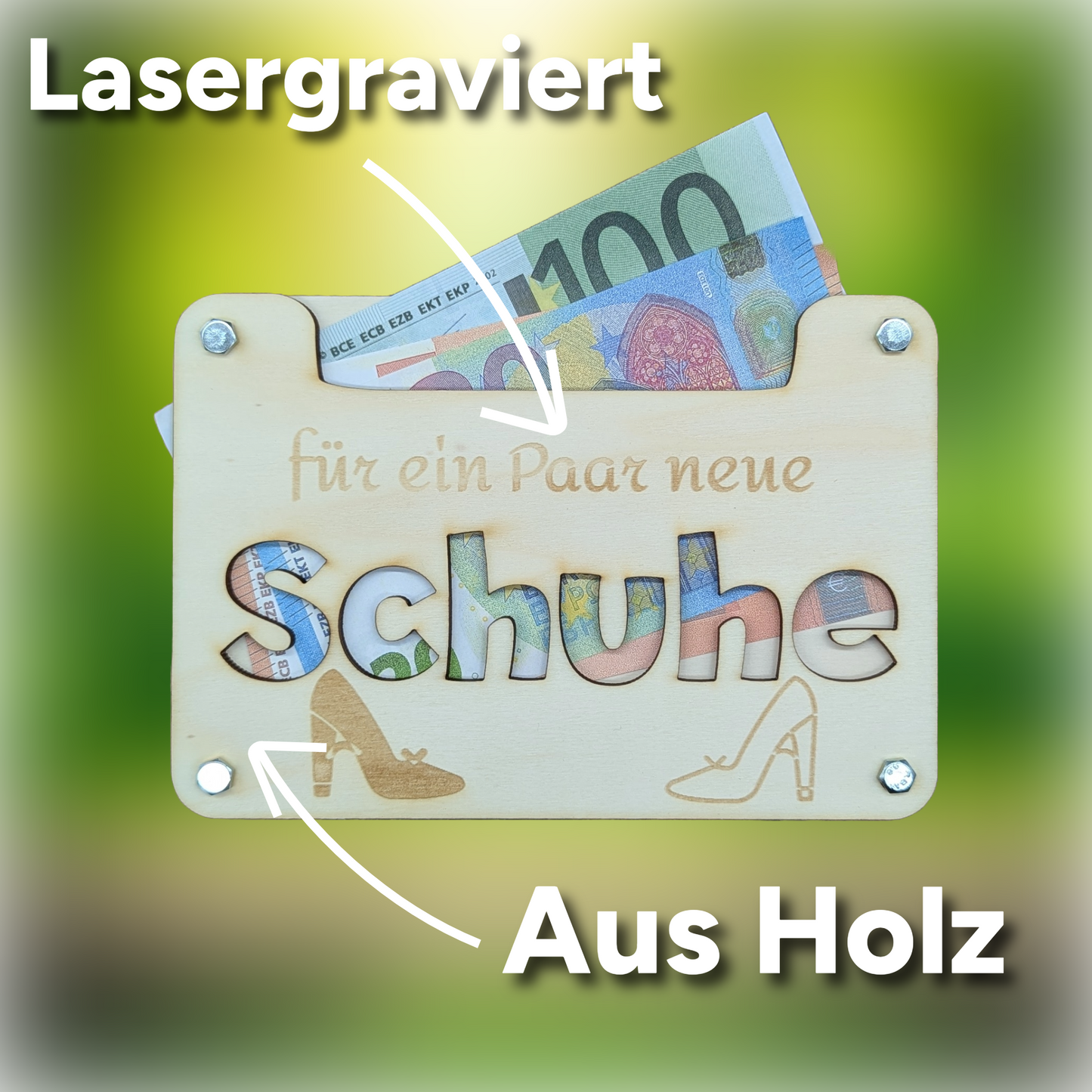 Geldgeschenk für Schuh-Liebhaber