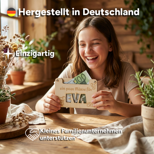 Personalisiertes Geldgeschenk "ein paar Mäuse für___"