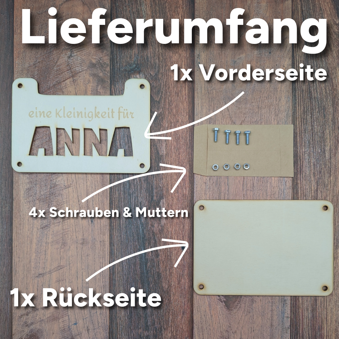 Personalisiertes Geldgeschenk mit Namen