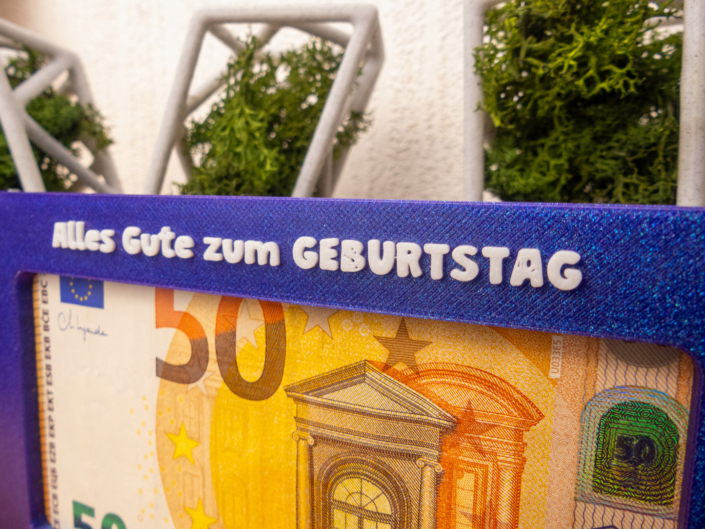 Geschenkkarte mit Geldfenster