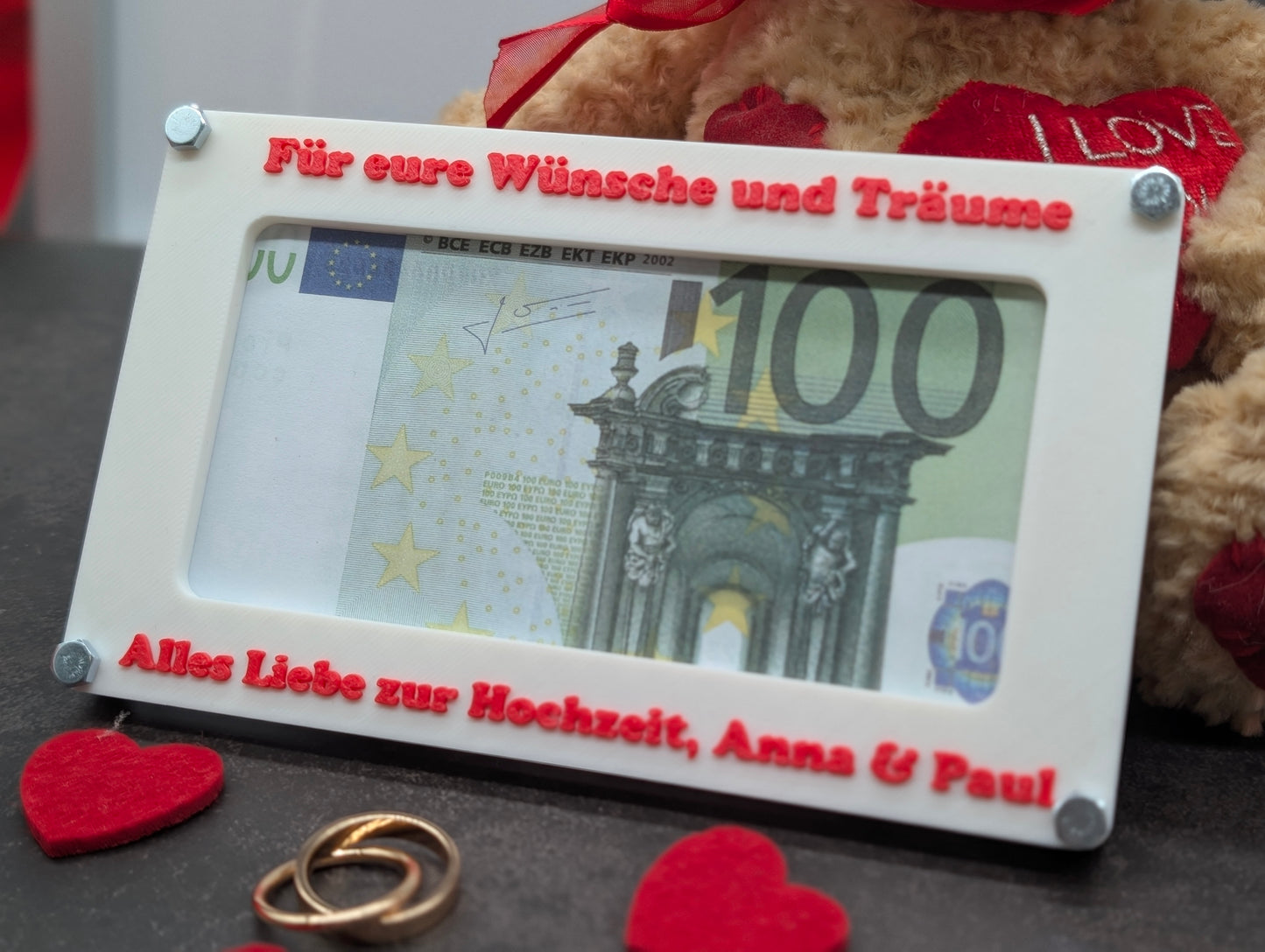 Geldfensterkarte für Hochzeiten