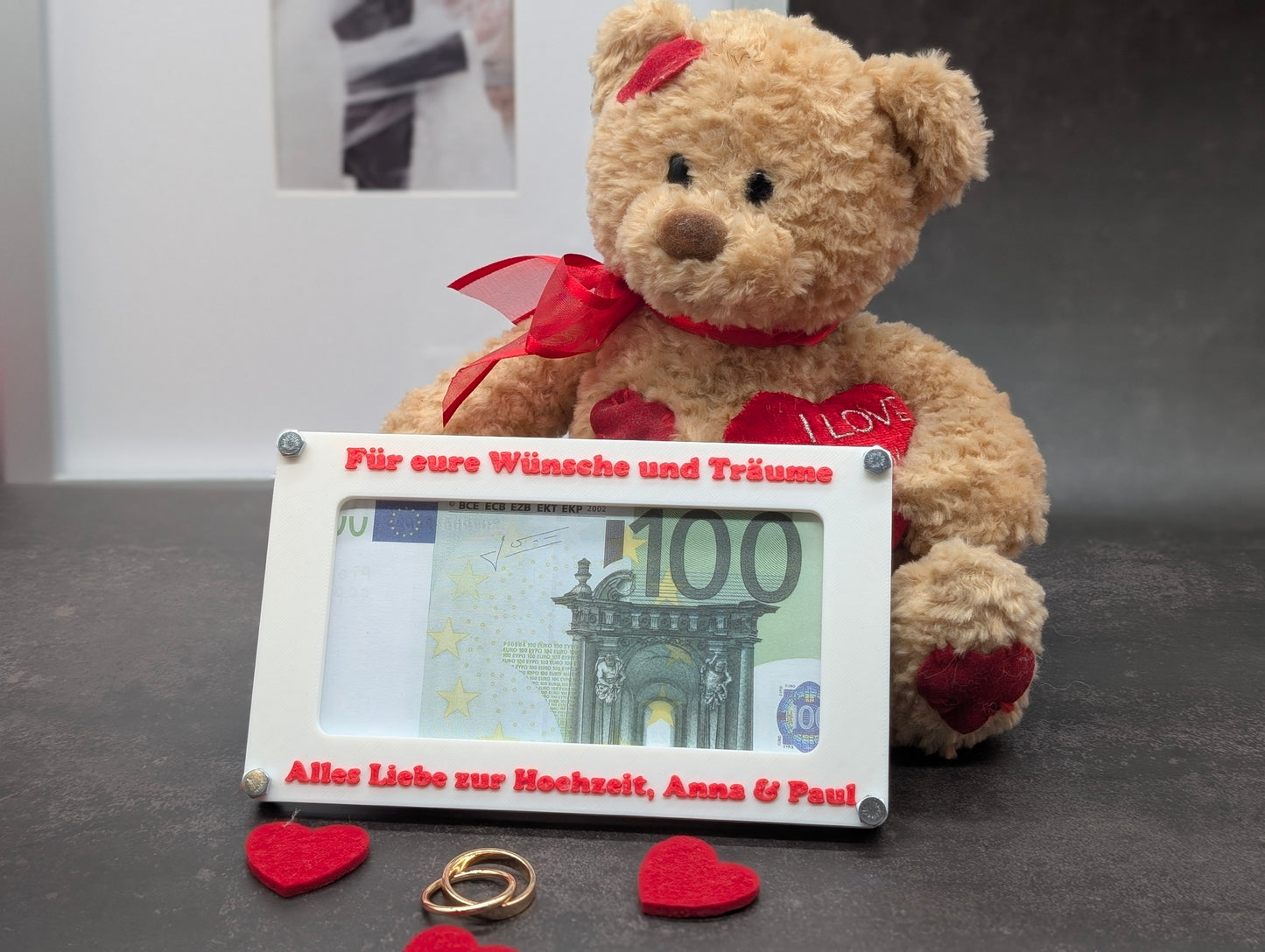 Geldfensterkarte für Hochzeiten