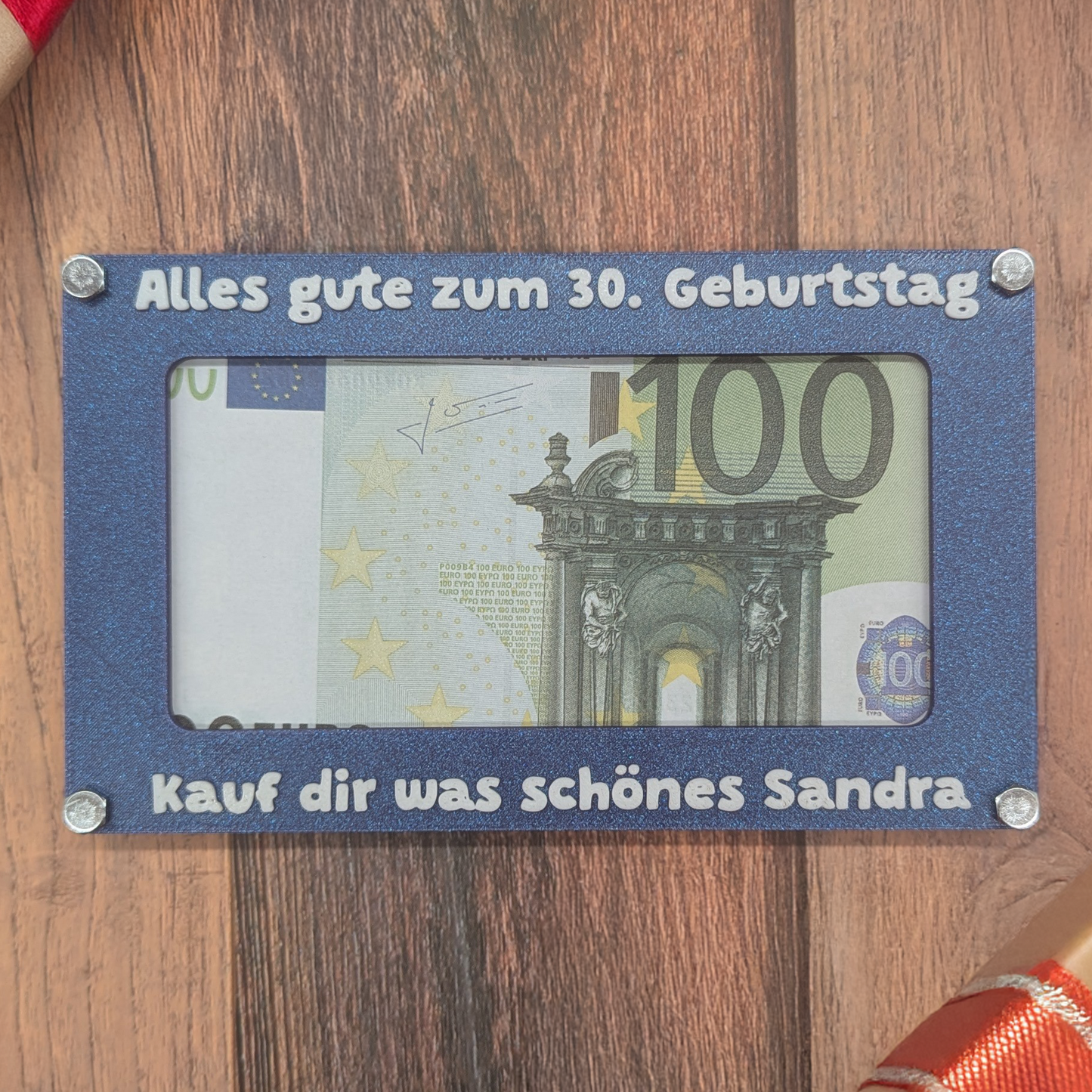 Geschenkkarte mit Geldfenster