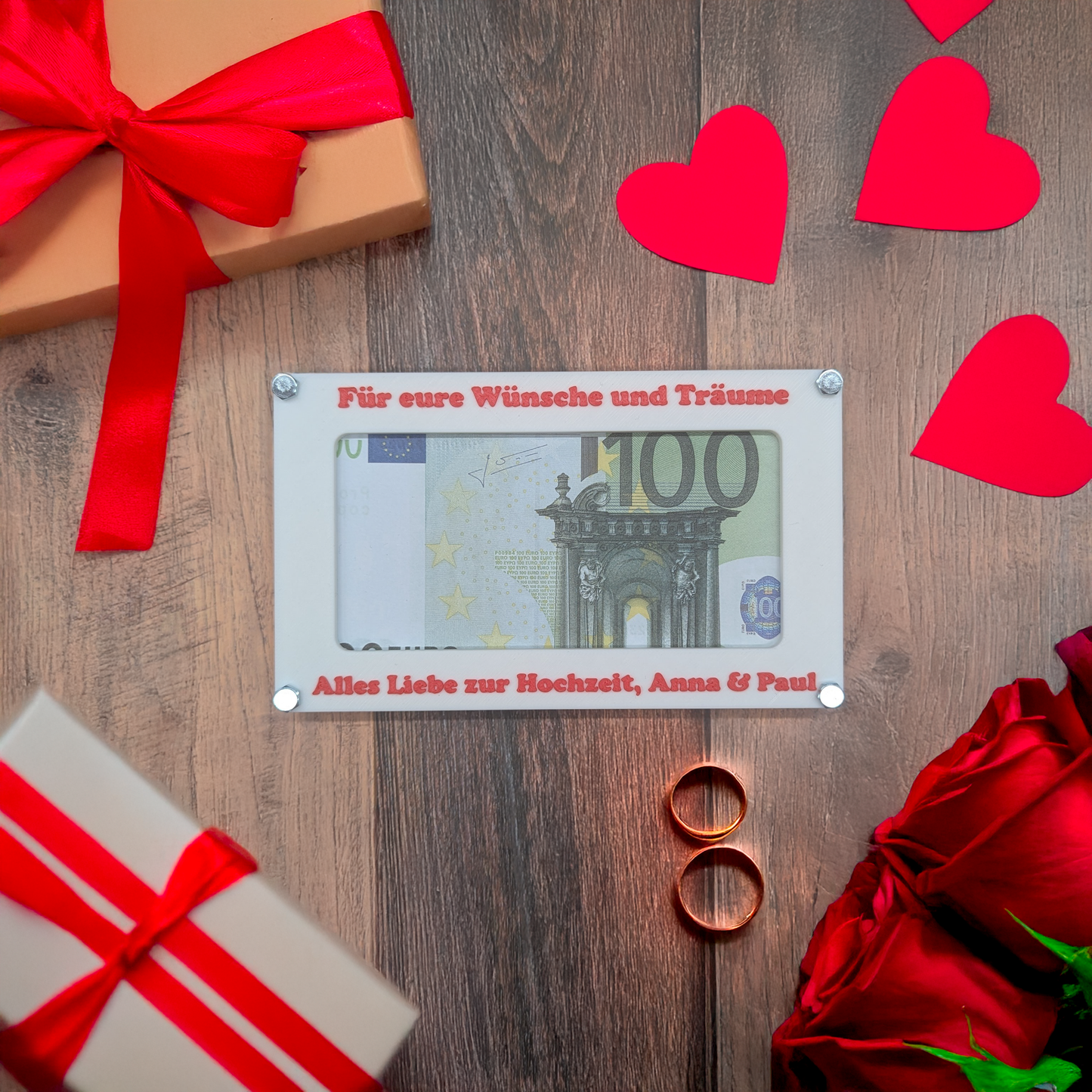 Geldfensterkarte für Hochzeiten