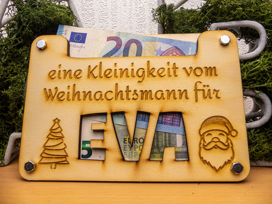 Personalisierte Geldkarte "vom Weihnachtsmann"