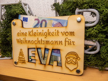 Personalisierte Geldkarte "vom Weihnachtsmann"