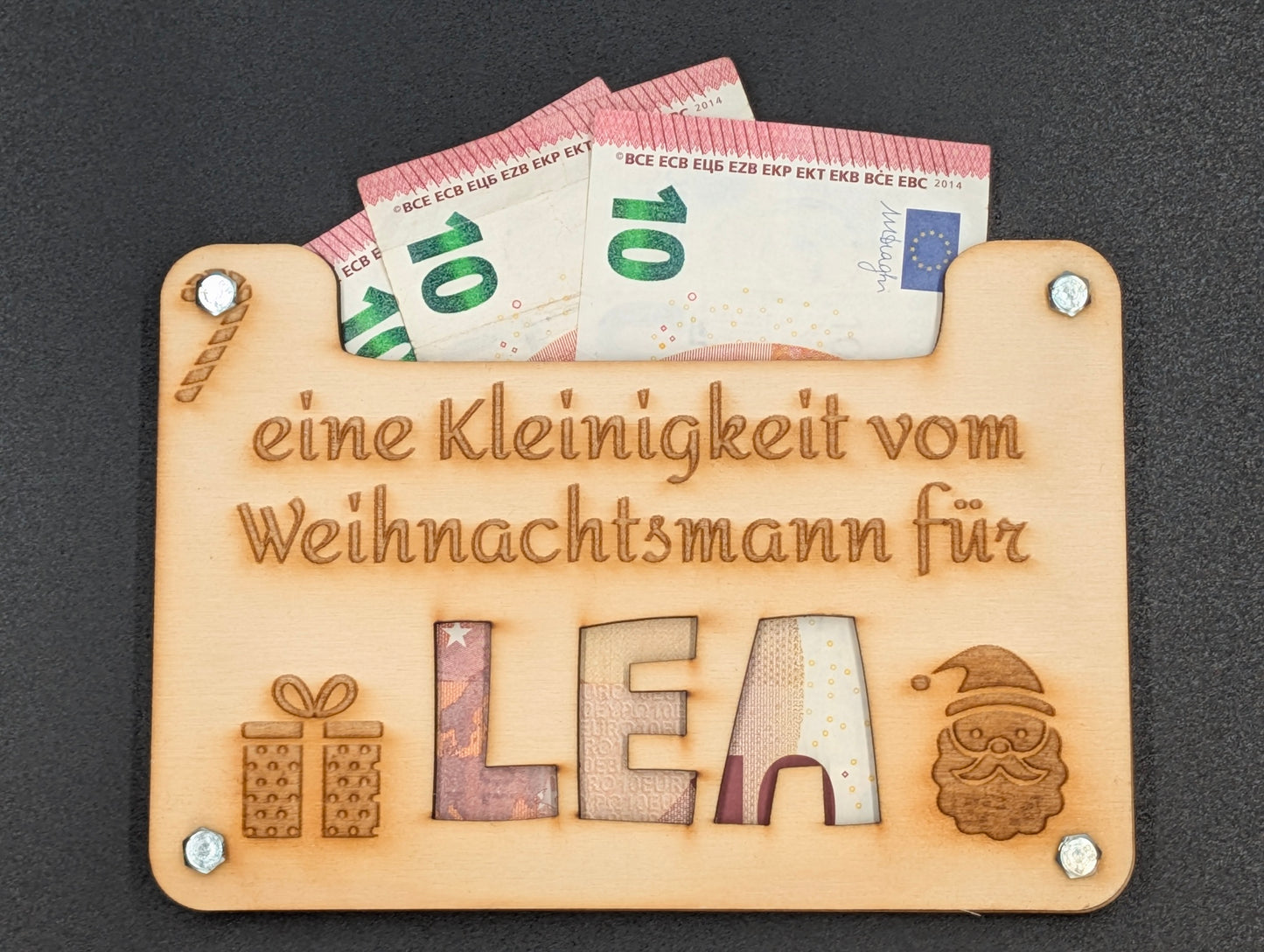 Personalisierte Geldkarte "vom Weihnachtsmann"