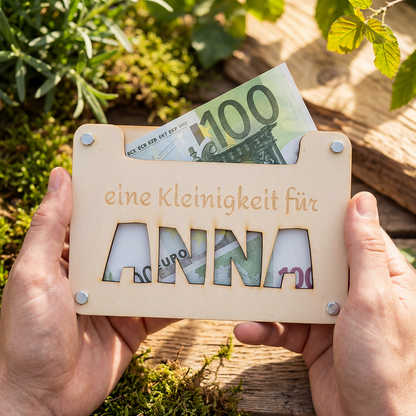Personalisiertes Geldgeschenk mit Namen